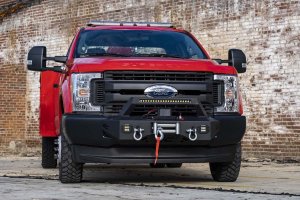 Ford F-250 Super Duty Winch Mount Kit - Rough Country - EXO - Black - '17-'20 Ford F-250 Super Duty Winch Mount Kit - Rough Country - EXO - Black - '17-'20
